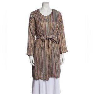 Multicolored Mes Demoiselles tie-waist jacket